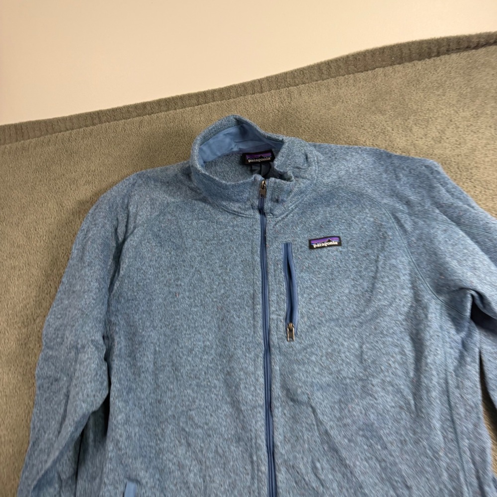 Patagonia Mens Better Sweater Full Zip Fleece Jacket Blue XL Tall Heathered